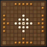 Hnefatafl board with a king in the centre